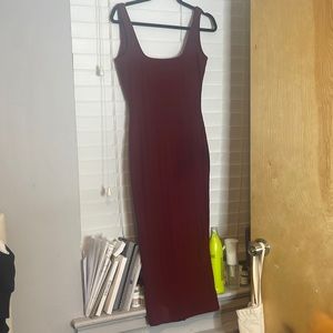 Burgundy maxi dress